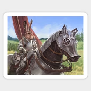 Hare Knight Sticker